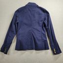 Tommy Hilfiger  Womens Blazer Size 4 Blue Tailored Fit Gold Buttons Career Work Photo 5