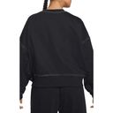 Nike  Sweatshirt Women's Size XS Black Dri Fit Oversized Crop Pullover Crew Neck Photo 1