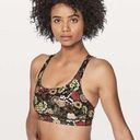 Lululemon  Size 4 Energy Bra Fluorolace Multi Medium Support Stretch B / C Cup Photo 0