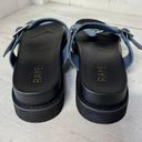 Raye NWOT  Clifton Slip On Denim Double Strap Slide Sandal Denim/Black Women's 8 Photo 3