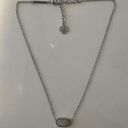 Kendra Scott  Elisa Necklace Iridescent Drusy Pendant Silver Chain Photo 1