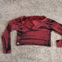 Z By Zella Sz M Awesome Cropped Hoodie Top In A Red Animal Print Photo 1