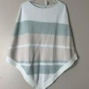 Barefoot Dreams  CozyChic Ultra Lite Striped Soft Fuzzy Poncho One Size Sweater Photo 0