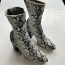 Steve Madden  Trent Knit Ankle Bootie Shoes‎ Snake Print Textile, Womens Size 7.5 Photo 4