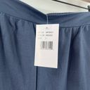 Bobeau  Pull On Pants Size Large Blue Wide Leg NWT Rayon Nylon Blend Cropped Photo 2