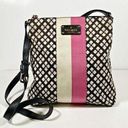 Kate Spade New York Victoria Pink Black Fabric Leather Crossbody Bag Photo 0