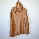 American Eagle  AEO Jegging Fit tan V Neck Hooded Sweater Photo 1