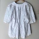 Tuckernuck  NWT Blouse Finley Flutter Sleeve White Lace Eyelet Top Size S Photo 6