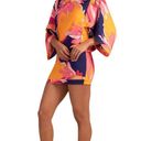 Trina Turk  Breeze Swim Tunic Cover Up Large Women's Blue Yellow Pink Dress $152 Photo 1