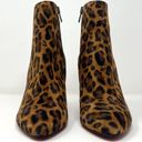 Christian Louboutin  Eloise 85 Suede Leopard Animal Print Ankle Booty High Heels Photo 3