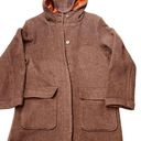 American Eagle  Wool Blend‎ Women's Button Front Hooded Jacket Brown Size Large Photo 0