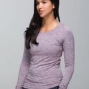 Lululemon  Swiftly Tech Long Sleeve Crew Size 4 Space Dye Heathered Purple Fog Photo 2