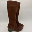 Fly London  Brown Leather Suede Yust Knee High Wedge Boots Size 38 / 8 Photo 1