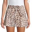 Joie  Linen Carden Cappuccino Leopard Print Tie Waist High Rise Shorts Photo 0