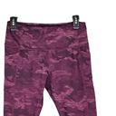 Avia Purples Camo & Black Striped Active Wear Exercise Leggings Women M 8-10 Photo 4