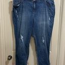 Ruff Hewn  skinny jeans blue distressed style size 24W average Photo 0