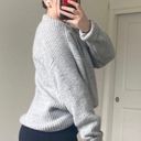 Ribbed Grey Sweater Gray Size L Photo 2