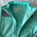 BKE Light Turquoise And Grey Fleece Zip-Up Jacket Photo 3