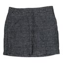 Gap  Women Size 0 Black White Check Pencil Mini Skirt Wool Flax Career Back Zip Photo 0