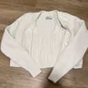 Hollister White Knit Tank & Cardigan Sweater Set Photo 0