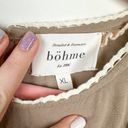 Bohme  Blouse Soraya Long Sleeve Top with Ruffles Lace Taupe Photo 3