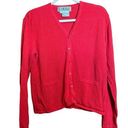 Carlisle  Cardigan Womens Extra Large XL Red Button Pockets Stretch Sweater Photo 0