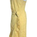 American Eagle  Yellow Ruffled Boho Wrap Dress Womens Large Photo 1