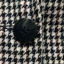 Houndstooth Vintage Casablanca Blazer Jacket Oversized Black  Velvet Collar Wool Photo 5