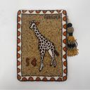 Anthropologie  Beaded Clutch African Savannah Giraffe Safari Travel Boho Tassel Photo 2