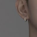 925 Silver Plated Small Hoop Earrings for Men, Unisex Punk Hip Hop Earrings Photo 3