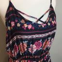 Pink Rose NWOT Black Floral Print Strappy Dress Photo 1