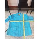 Ruby Rd . Women's Blue Solid Rayon 3/4 Sleeve Full Zipper Blazer Jacket Size 10 Photo 7