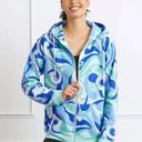 Hill House  The Allie Zip-Up Fleece Jacket in Ocean Kaleidoscope Size XS NWT Photo 0