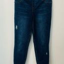 Spanx  Distressed Denim High Rise Elastic Waist Jeggings size Large Photo 1