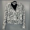 Alexis NWOT  Blazer Black & White Tweed Boucle Fringe Nadia Jacket Size S Photo 1