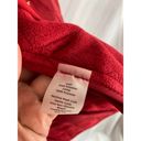 Talbots  Red Quilted Fleece Lined Button Up Vest Size Small Photo 3