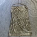 Divided  H&M NWOT champagne sequin halter mini dress. Photo 6