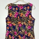 Kathie Lee Collection Vintage  Boatneck Floral Ruffle Sleeveless Sheath Dress Photo 5