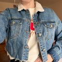 Forever 21 Cropped Fur Collar Jean Jacket Photo 3