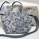 Rothy's Rothy’s The Handbag Jardin Blue Floral Print Texture Crossbody Shoulder Bag Tote Photo 12