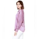 Vince  Silk Shaped Collar Popover Blouse Top Vervain Purple Lilac Size XS NEW Photo 9