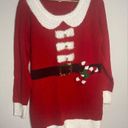 ma*rs Juniors Red Christmas . Santa Claus Tunic Sweater Dress Size Large Photo 0