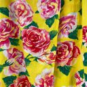 Jams World Vintage  Skirt Small Yellow Pink Floral Draped Maxi Rose Hawaiian Photo 1