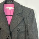 Diane Von Furstenberg  El Dorado Grey Button Up Wool Blend Pea Coat Jacket Size 4 Photo 3