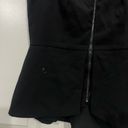 BCBGMAXAZRIA  Black Zip Up Peplum Top Size Medium Photo 1