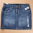 Gap  Jeans Mini Skirt Medium Wash Blue Denim Stretch Size 8 Photo 12