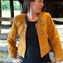 DOUBLE D RANCH Suede Leather Studded and Jeweled Lined Jacket Size M Photo 1