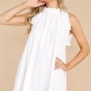 Aura White Linen Mini Dress Photo 0