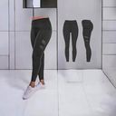 Macy's Pocket Black Activewear Leggings | Medium Photo 1