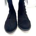 Apri Black Tall Knee High Stretch Lace Up Boots Size 8 Photo 2